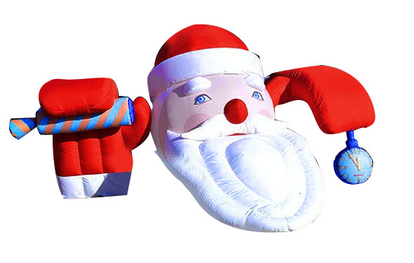 Новогодняя надувная фигура "Санта-клаус на крыше" фото