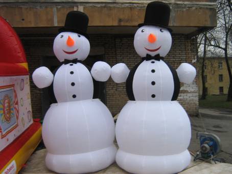 Надувной «Снеговик Джентельмен», фигура фото