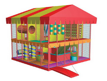Детская игровая комната лабиринт "Карапуз" - модель "Б" + 3000 шт. шариков фото