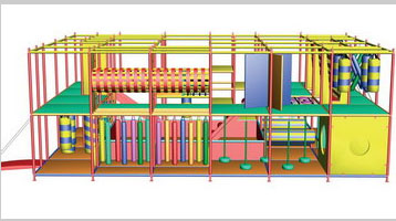 Детская игровая комната лабиринт "Карапуз" - модель "Е" + 9000 шт. шариков фото